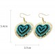 Retro Forma De Corazón Aleación Enchapado Embutido Acrílico Mujeres Aretes Collar